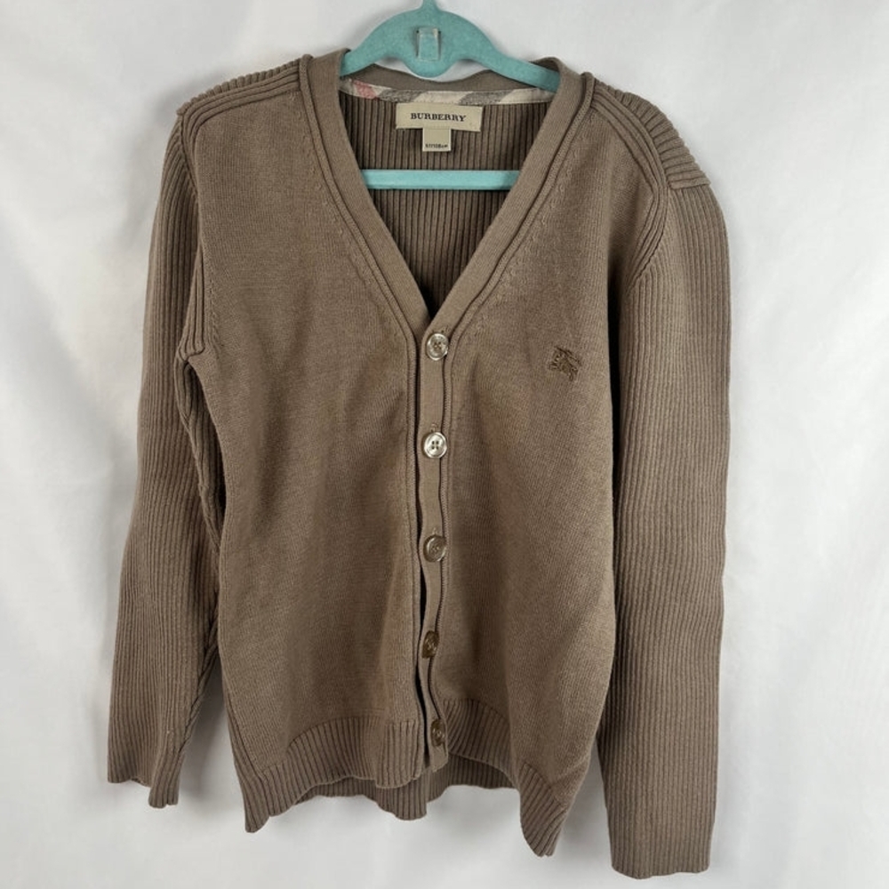 Burberry Boy's Tan Cardigan Sweater